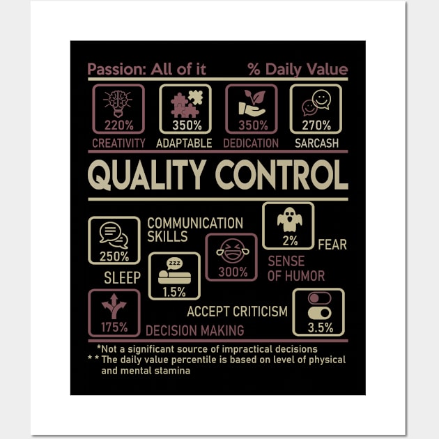 Quality Control T Shirt - Multitasking Daily Value Gift Item Tee Wall Art by candicekeely6155